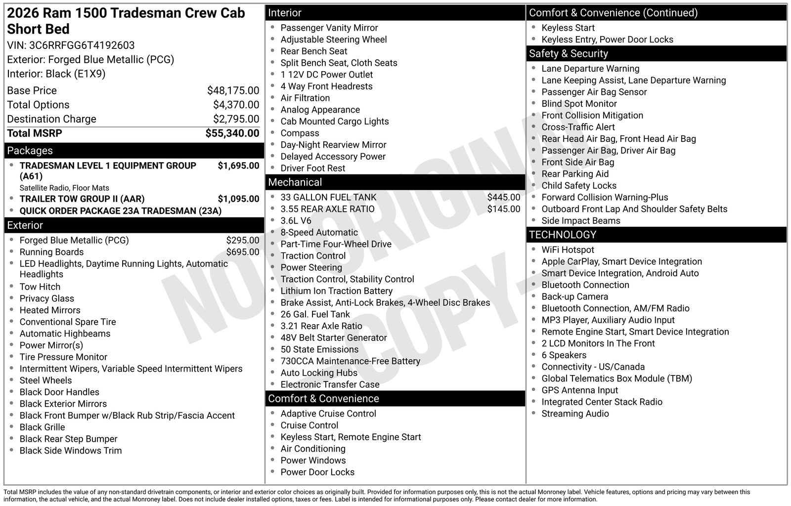 New 2026 RAM 1500 Tradesman AWD/4WD image 15