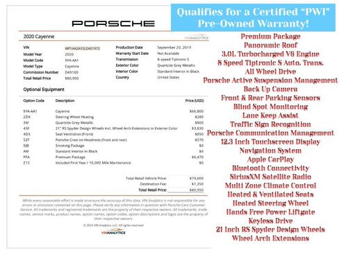 Used 2020 Porsche Cayenne image 2