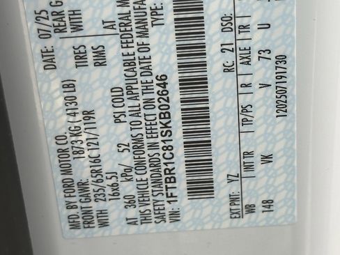 New 2025 Ford Transit 250 148 Medium Roof w/ Load Area Protection Package image 35