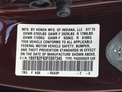 Used 2015 Honda Civic EX-L image 34