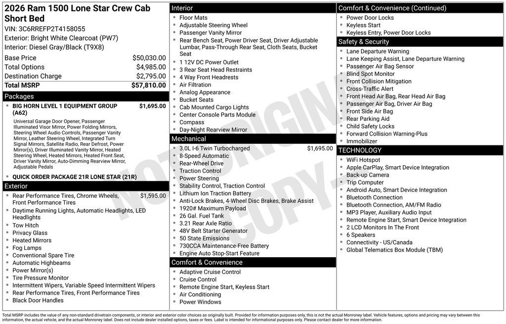 Used 2026 RAM 1500 Lone Star RWD image 26
