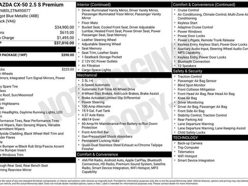 New 2026 MAZDA CX-50 AWD 2.5 S w/ Weather Package image 34