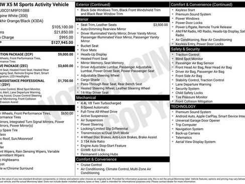 Used 2021 BMW X5 M w/ Competition Package AWD/4WD image 16