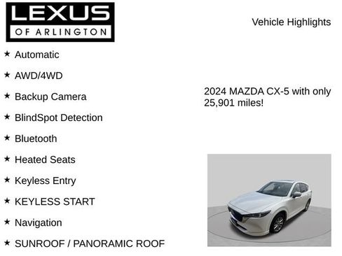Used 2024 MAZDA CX-5 AWD 2.5 S w/ Preferred Package image 7