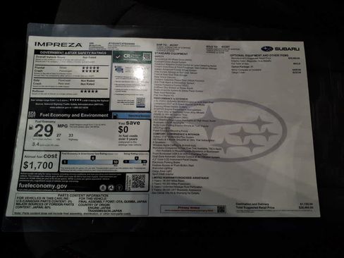 New 2026 Subaru Impreza 2.0i Sport image 40