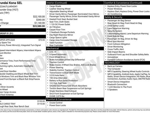 Used 2020 Hyundai Kona SEL FWD image 17