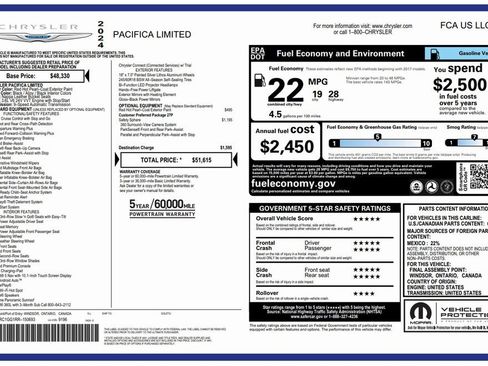 Certified 2024 Chrysler Pacifica Limited image 4