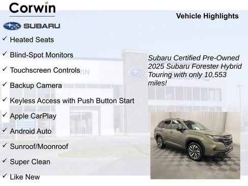 Certified 2025 Subaru Forester Touring w/ Touring Package image 9