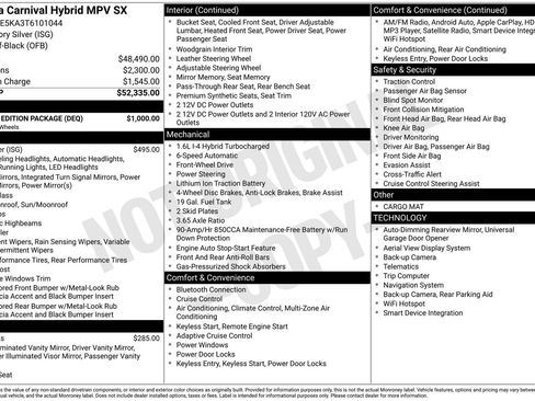 New 2026 Kia Carnival SX w/ SX Dark Edition Package FWD image 3
