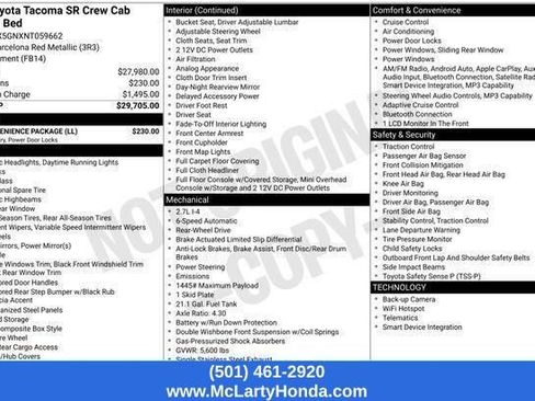 Used 2022 Toyota Tacoma SR w/ SR Convenience Package RWD image 33