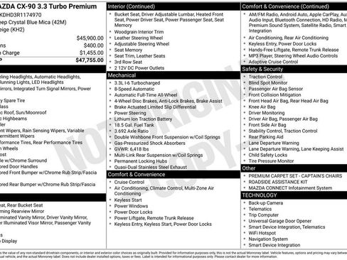 Used 2024 MAZDA CX-90 3.3 Turbo w/ Premium Package image 9