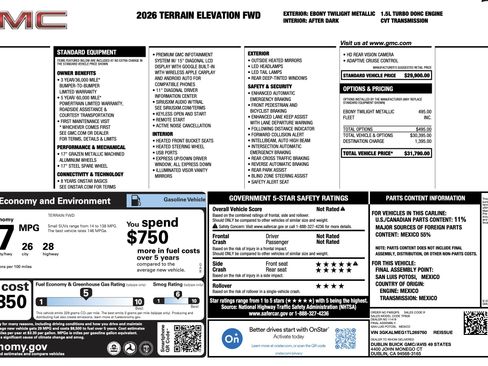 Used 2026 GMC Terrain Elevation FWD image 5