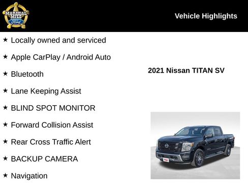 Used 2021 Nissan Titan SV w/ SV Convenience Package image 2