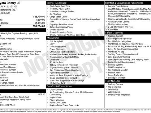 Used 2025 Toyota Camry LE image 6