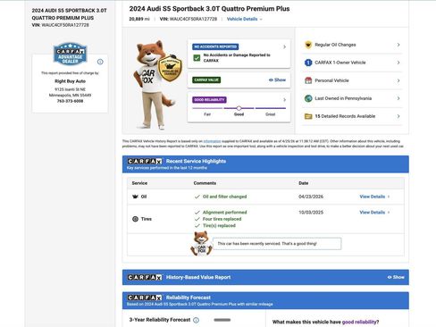 Used 2024 Audi S5 Premium Plus w/ Premium Plus Package AWD/4WD image 18