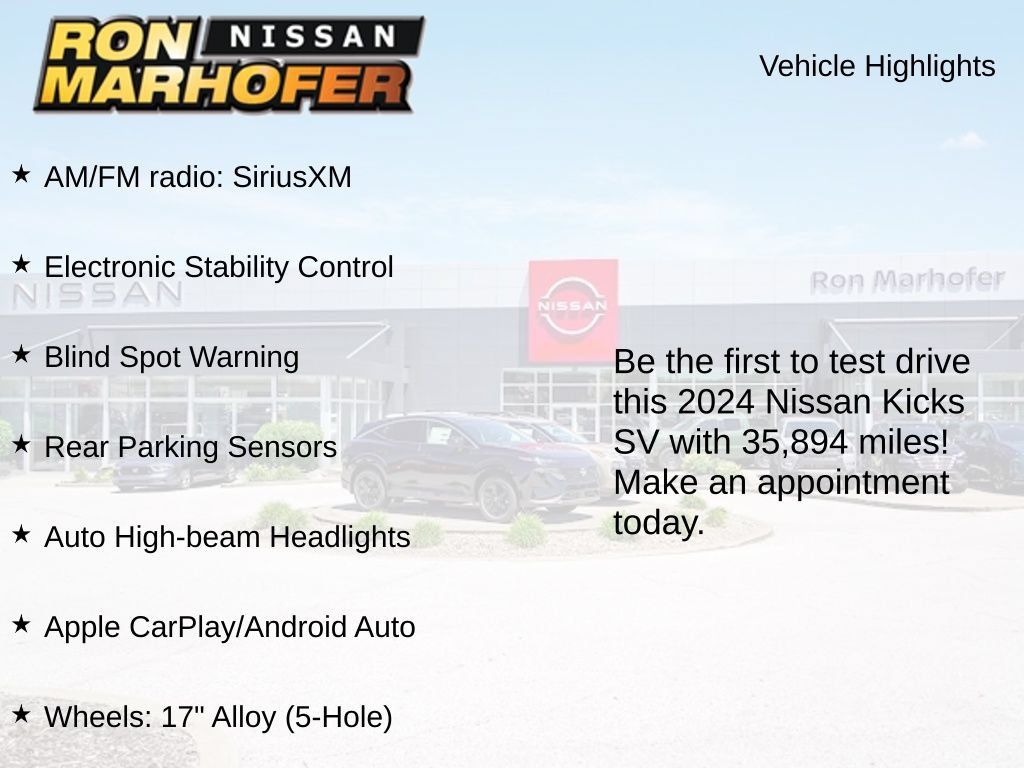 Used 2024 Nissan Kicks SV w/ Exterior Package FWD image 2