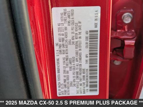 New 2025 MAZDA CX-50 AWD 2.5 S w/ Premium Plus Pkg image 15