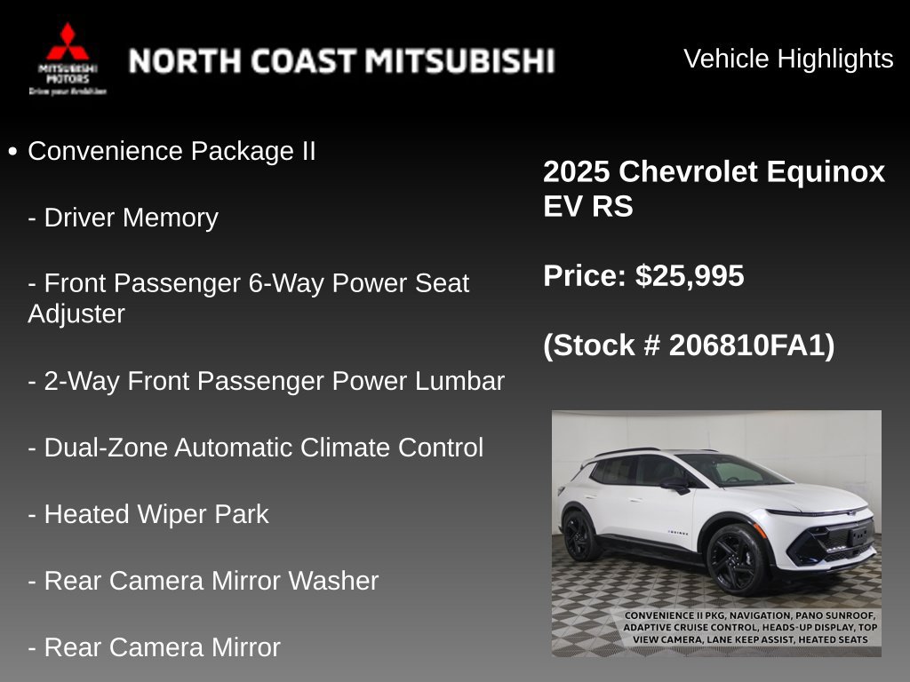 Used 2025 Chevrolet Equinox EV RS w/ Convenience Package II FWD image 2