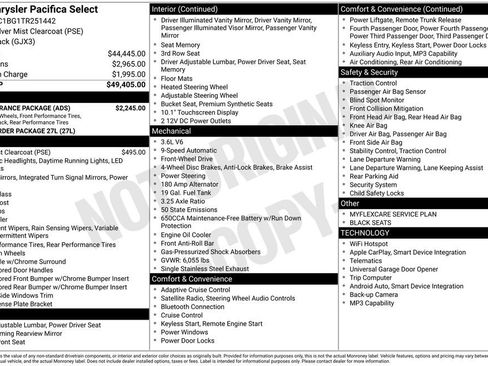 New 2026 Chrysler Pacifica Select w/ S Appearance Package FWD image 26