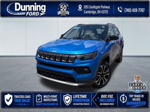 Used 2022 Jeep Compass Limited w/ Sun and Sound Group AWD/4WD image 1