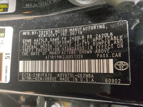 Used 2018 Toyota Camry LE FWD image 33