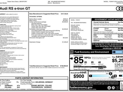 Used 2024 Audi RS e-tron GT w/ Carbon Performance Package image 2