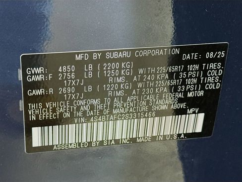 Certified 2025 Subaru Outback Premium image 42