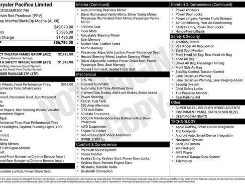 Used 2021 Chrysler Pacifica Limited w/ Uconnect Theater Family Group image 39