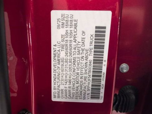 New 2026 Honda Ridgeline RTL image 36