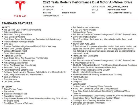 Used 2022 Tesla Model Y Performance AWD/4WD image 25