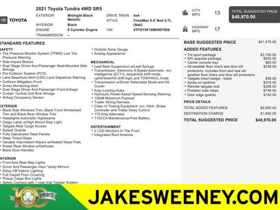 Used 2021 Toyota Tundra SR5 w/ TRD Sport Package