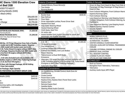 New 2026 GMC Sierra 1500 4x4 Crew Cab Elevation w/ LPO, Elevation Black Package image 10