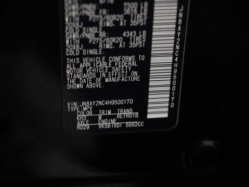 Used 2017 Nissan Armada Platinum w/ Interior Lighting Package image 25