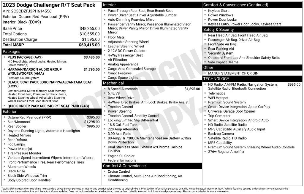 Used 2023 Dodge Challenger R/T Scat Pack w/ Plus Package RWD image 35