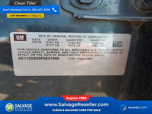 Used 2015 Chevrolet Impala LT w/ Convenience Package FWD image 16
