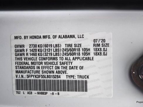 Used 2020 Honda Ridgeline RTL image 22