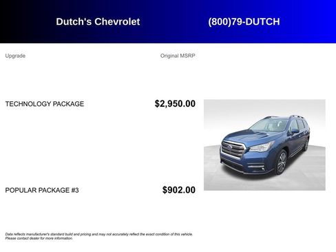 Used 2020 Subaru Ascent Limited w/ Technology Package AWD/4WD image 5