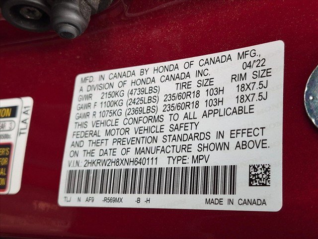 Certified 2022 Honda CR-V EX-L image 14
