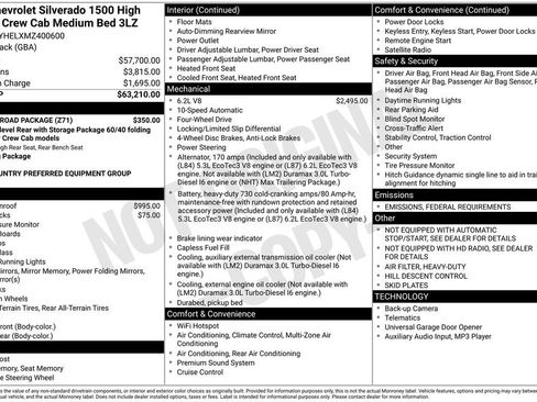 Certified 2021 Chevrolet Silverado 1500 High Country w/ Z71 Off-Road Package image 10