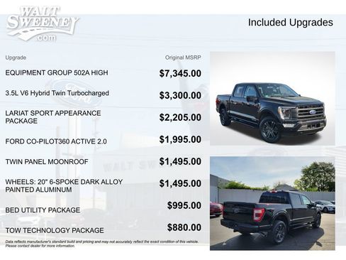 Used 2022 Ford F150 Lariat w/ Equipment Group 502A High image 11