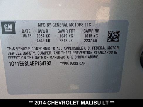 Used 2014 Chevrolet Malibu LT FWD image 30