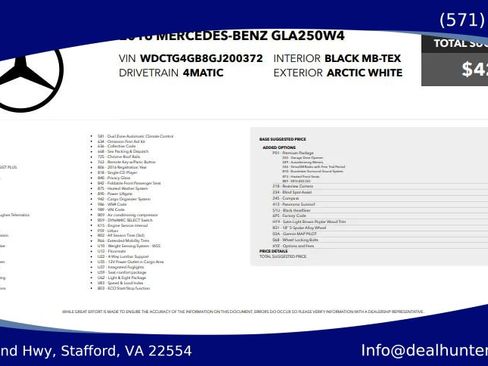 Used 2016 Mercedes-Benz GLA 250 4MATIC image 1