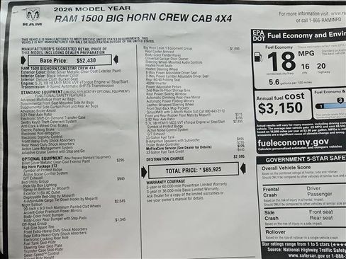 New 2026 RAM 1500 Big Horn w/ Night Edition image 18