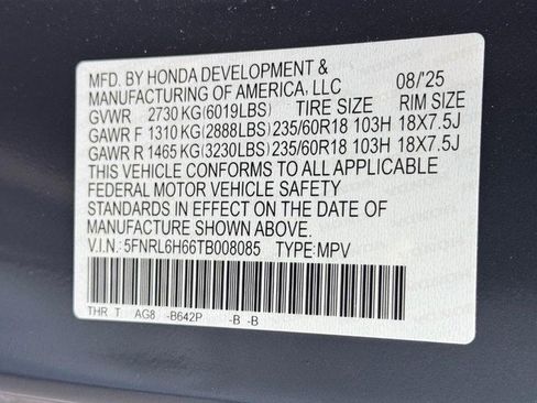 Certified 2026 Honda Odyssey EX-L image 27