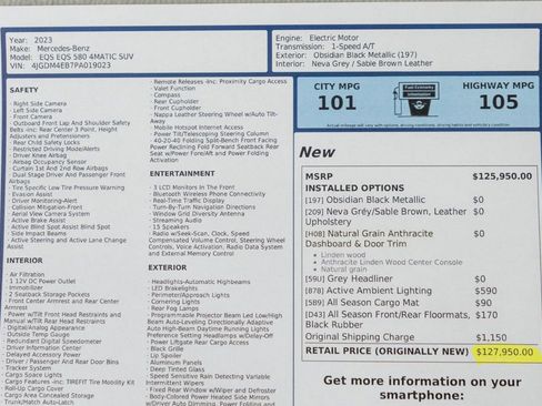 Used 2023 Mercedes-Benz EQS 580 4MATIC SUV image 60