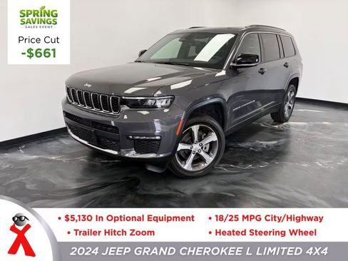 Used 2024 Jeep Grand Cherokee L Limited w/ Trailer Tow Prep Group AWD/4WD image 1