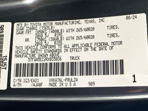 Used 2024 Toyota Tundra Limited w/ TRD Off-Road Package AWD/4WD image 36