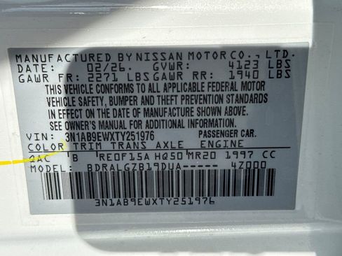 New 2026 Nissan Sentra SL w/ Floor Mat Package image 22