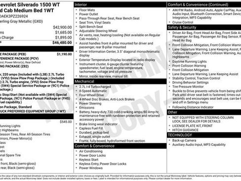 Used 2023 Chevrolet Silverado 1500 W/T w/ WT Value Package AWD/4WD image 5