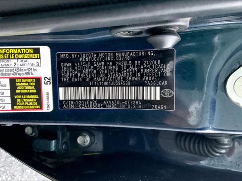Used 2018 Toyota Camry SE FWD image 31